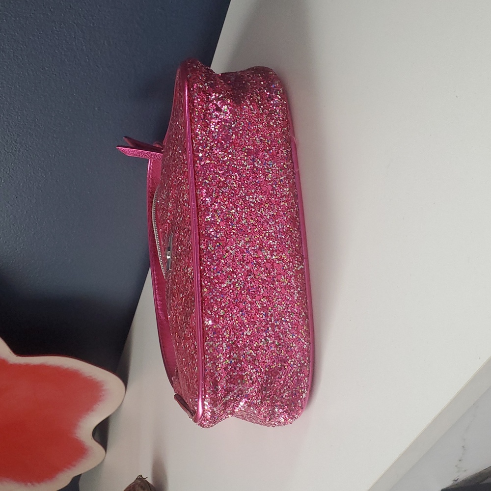 Claire’s Club Glitter Pink Handbag Sparkly Party Purse Mini Bag - Picture 4 of 10